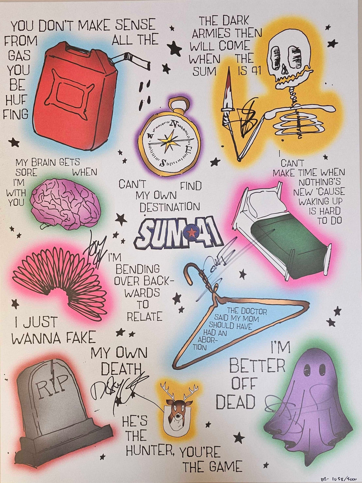 Sum41- Autographed Posters- QTY3- VIP2- CA